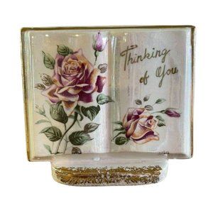 Ucago Ceramics Japan Thinking of You Book Planter/Vessel, 3 1/4"